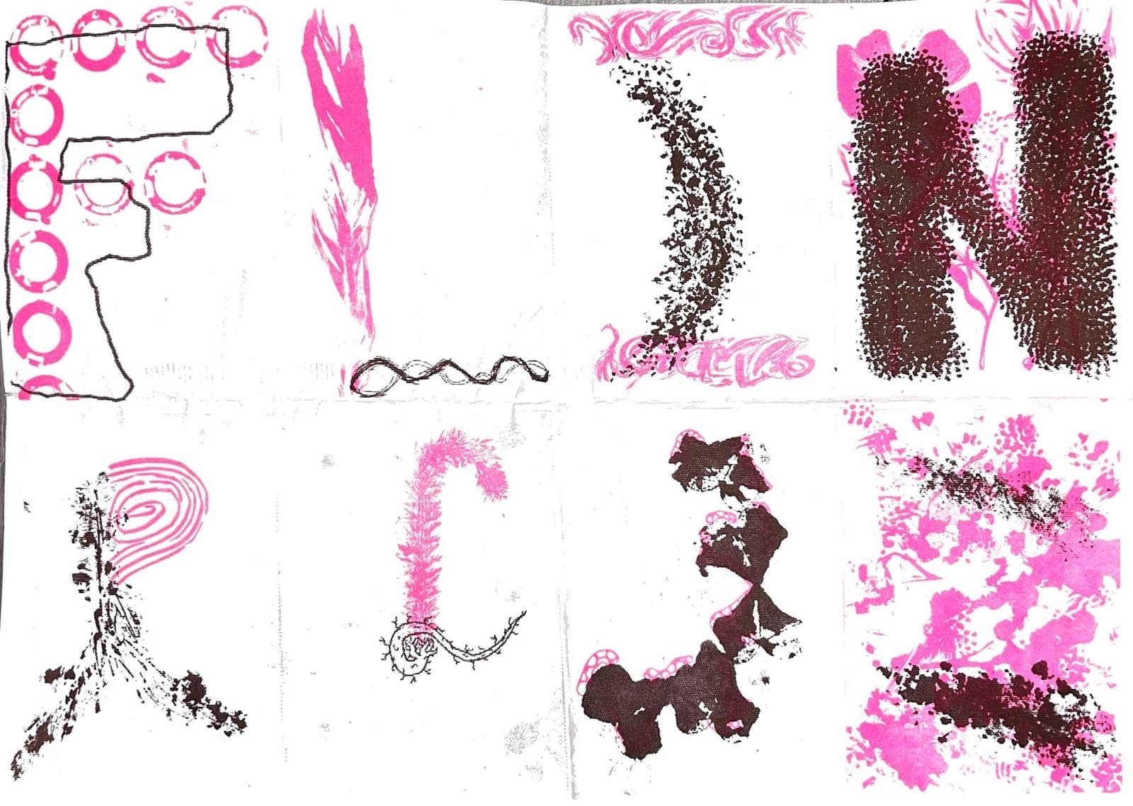 Experimental printed type studies